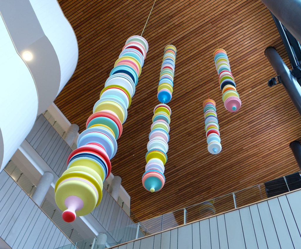 upwards-perspective-of-current-reception-area-showing-decorated-lights